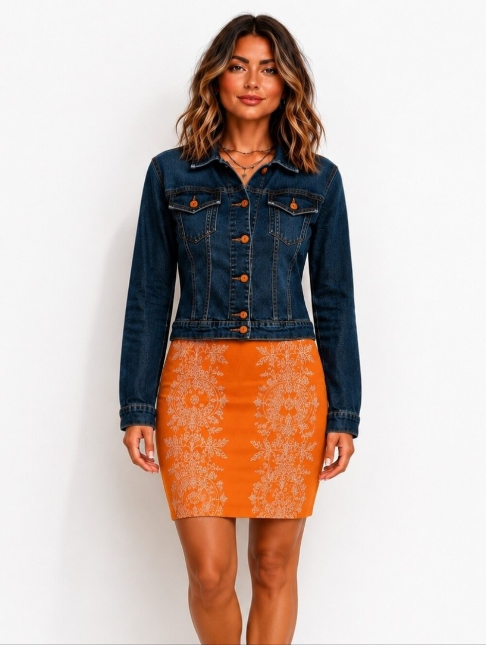 Kensie Jeans Vintage LUXE Indigo Blue Denim Jacket with Copper Buttons Small NEW